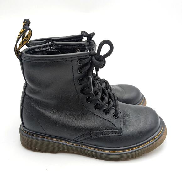Dr. Martens AirWair 1460 Lace Up Boots Round Toe Kids' Black Size US11 EU28 - Picture 3 of 11